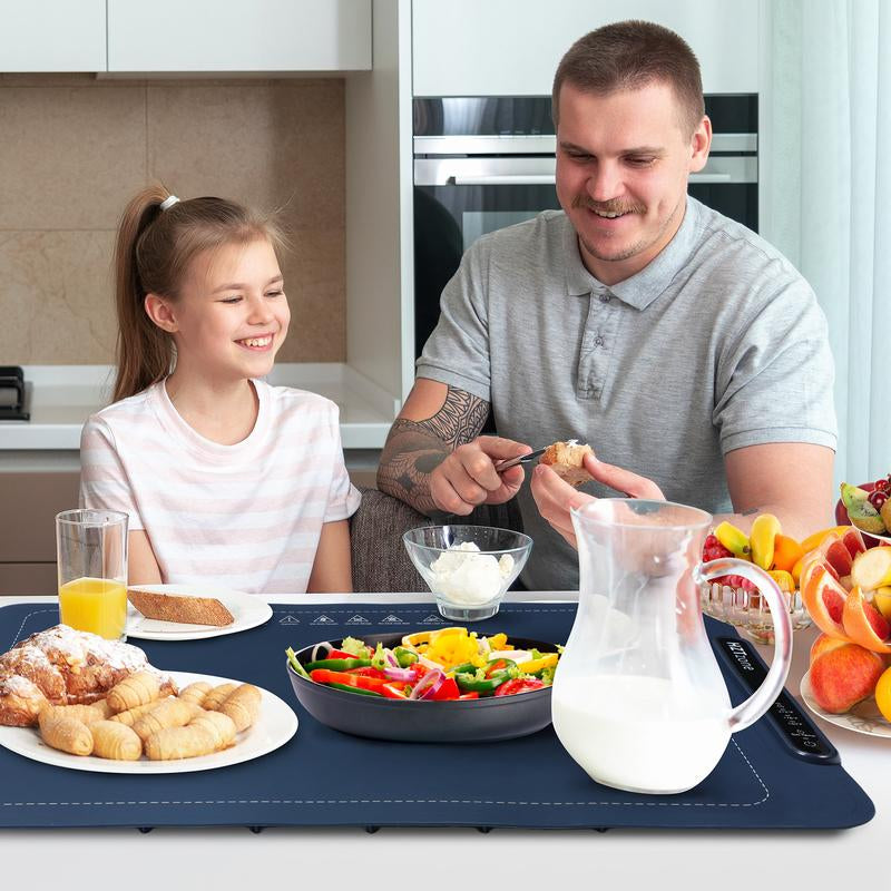 Hztzone XL Electric Warming Mat - 24" x 16" Portable Food Warmer with Adjustable Temperature & Auto Shut-Off for Perfectly Heated Dishes at Any Gathering
